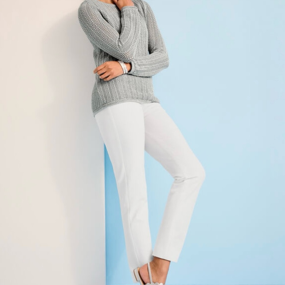 Talbots Light Gray Knit Sweater